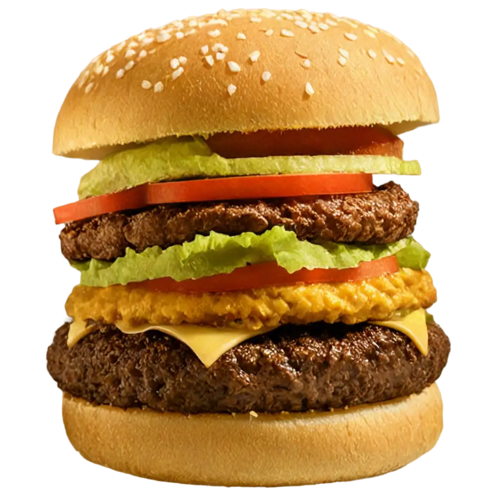 HighQuality-Burger-PNG-Image-for-Versatile-Use-in-Design-and-Marketing