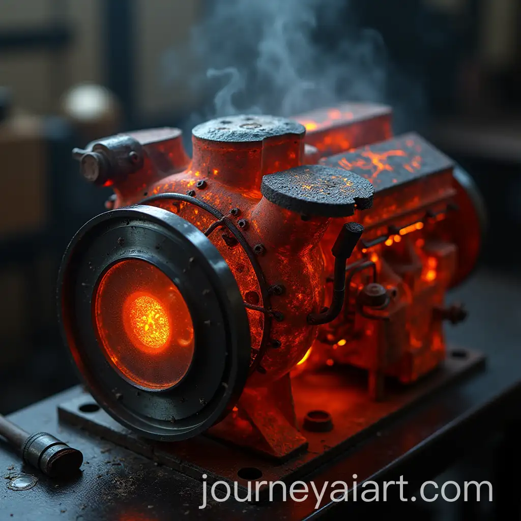 Overheated-Motor-with-Visible-Heat-Distortion