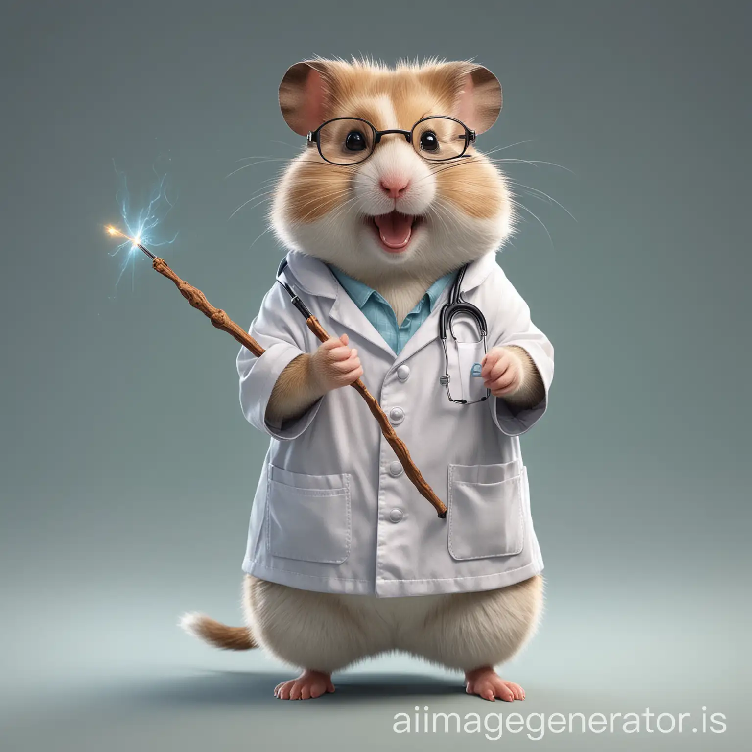 Laughing-Hamster-Doctor-Predicting-Future-with-Magic-Wand