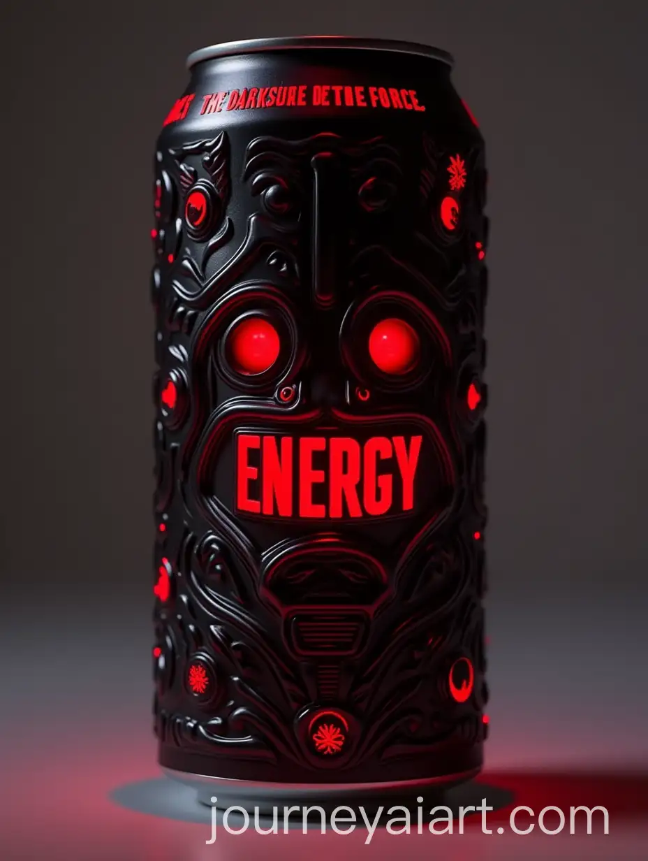 Creepy-Darth-VaderInspired-Energy-Drink-Can-with-Glowing-Red-Inserts