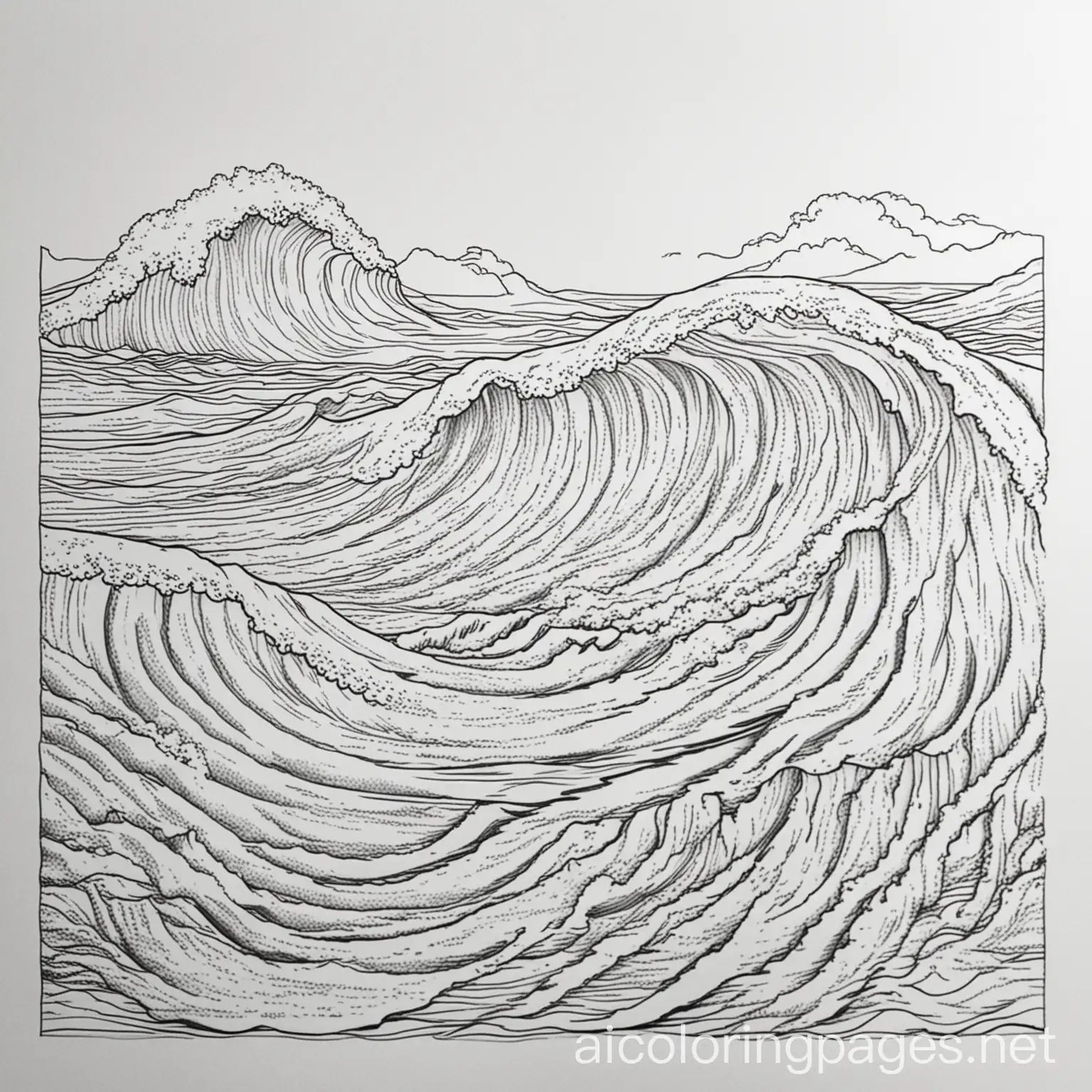 Childrens-Coloring-Page-Featuring-Simple-Sea-Waves