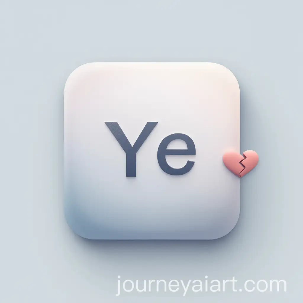 Minimalistic-App-Icon-with-Ye-and-Broken-Heart