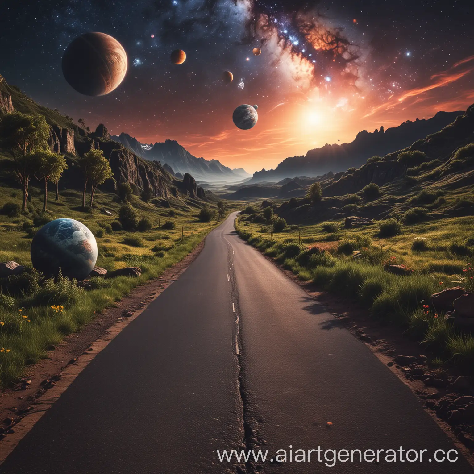 Planets-in-Nature-Cosmic-Landscape-Exploration