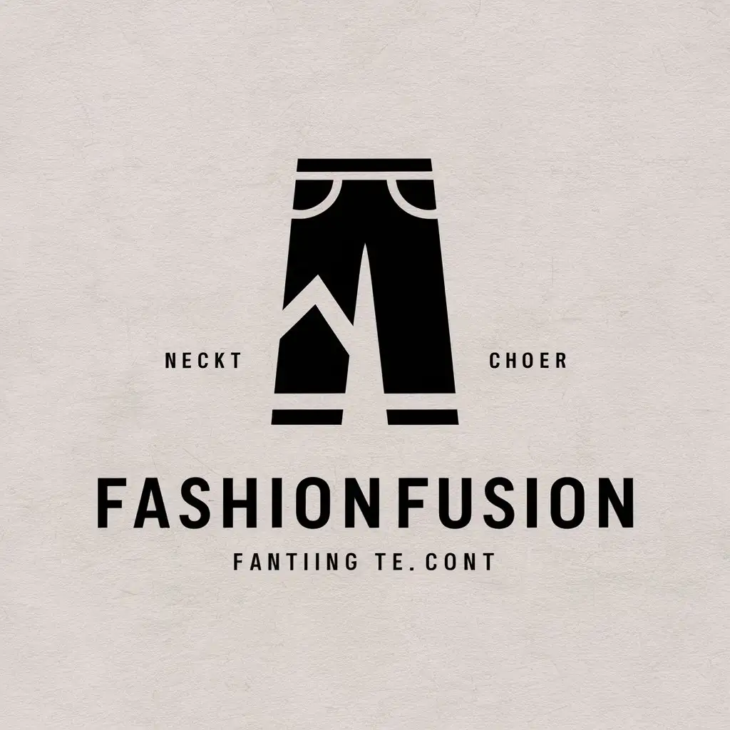 a vector logo design,with the text "fashionfusion", main symbol:clothes or pants,Moderate,be used in cross-border e-commerce industry,clear background