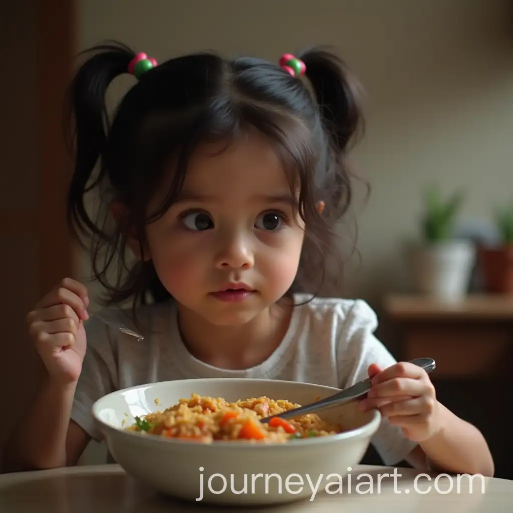 18YearOld-Girl-Enjoying-a-Meal-at-Home