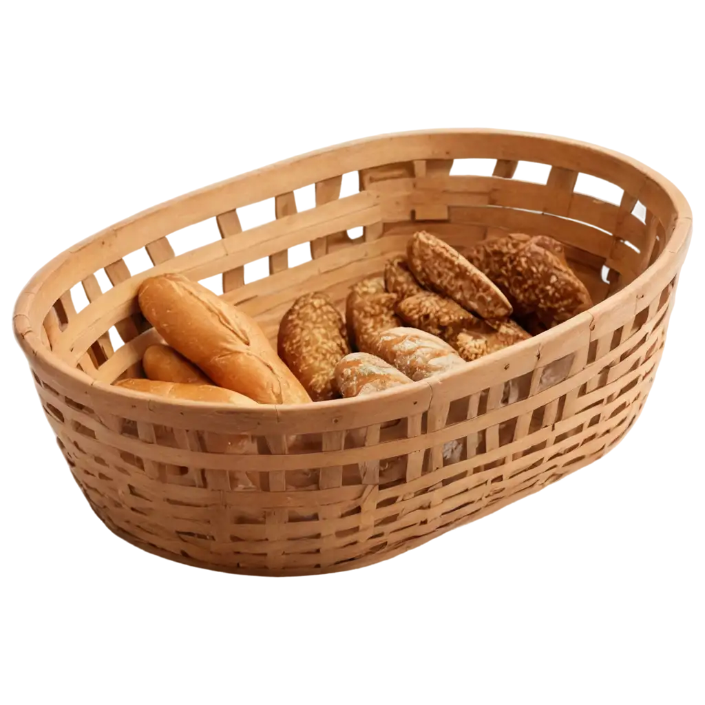 Wood-Bread-Basket-PNG-Image-HighQuality-Transparent-Design-for-Multiple-Uses