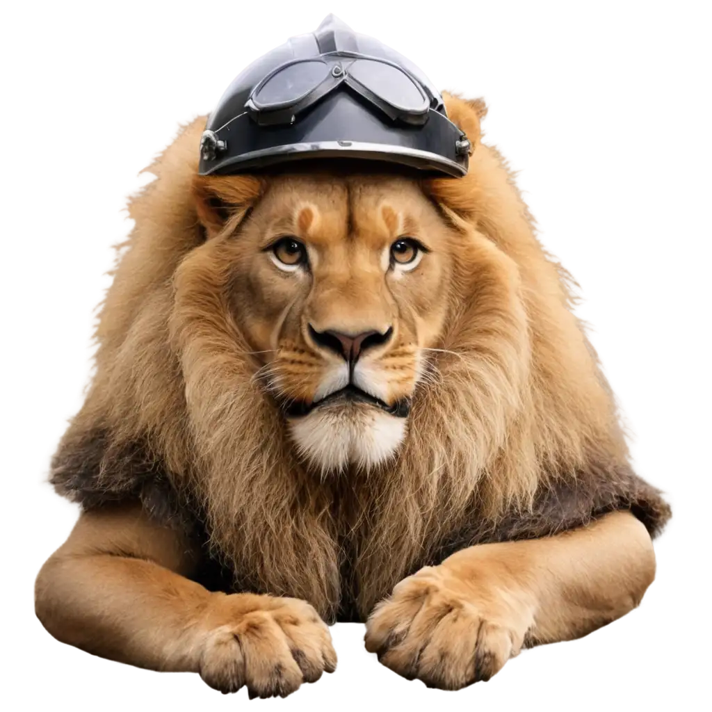 PNG-Image-of-a-Lion-with-Helmet-Majestic-and-Protective