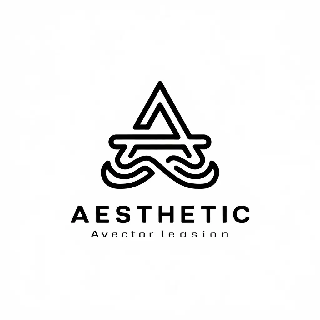 LOGO Design for Aesthetic Vector Minimalist Style with Clear Background