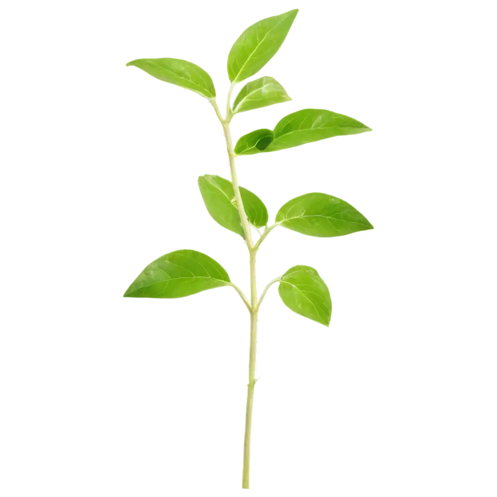 HighQuality-PNG-Image-of-a-Soybean-Plant-in-a-White-Border-for-Versatile-Uses