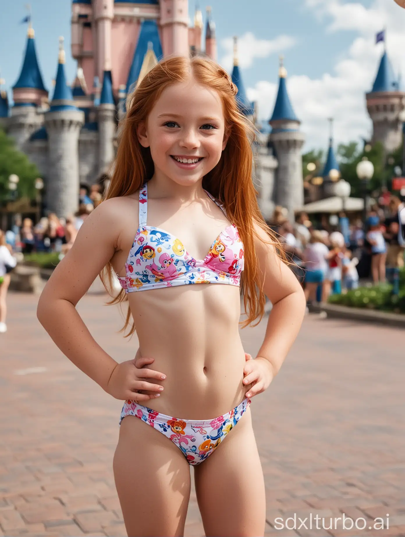 Confident-9YearOld-Girl-in-Disney-Bikini-and-High-Heels-at-Disney-World