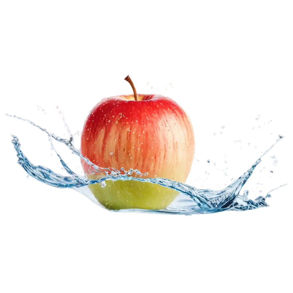 HighQuality-PNG-of-an-Apple-with-Water-Splash-for-Stunning-Visuals