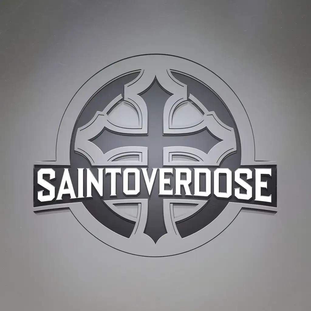 LOGO Design for SAINTOVERDOSE Minimalist Vector Style with Clear Background