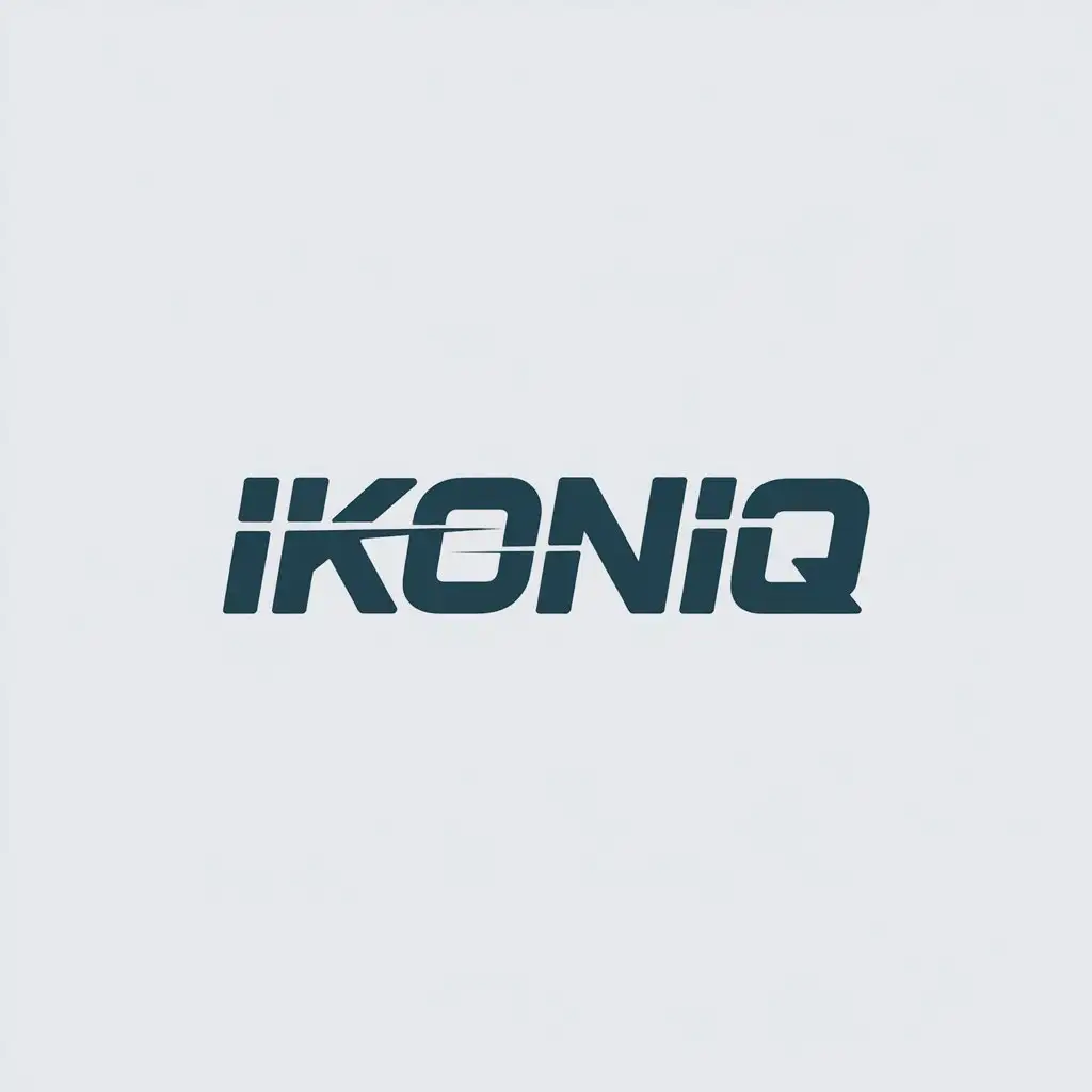 LOGO Design For IKONIQ Sporty Athletic Font with Minimalistic Style for Medical Dental Industry