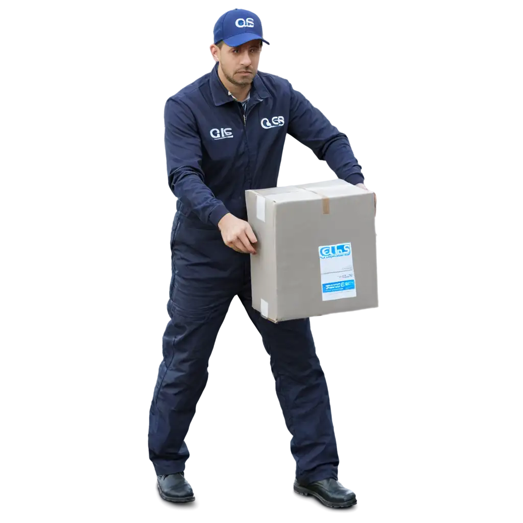 GLS-Driver-Delivering-Parcel-PNG-with-Logo-for-HighQuality-Ecommerce-and-Logistics-Visuals