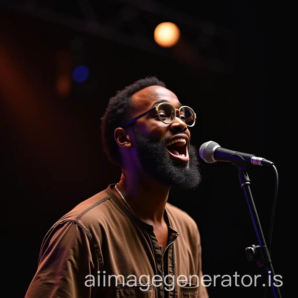 African-Singer-Performing-in-Front-of-Microphone