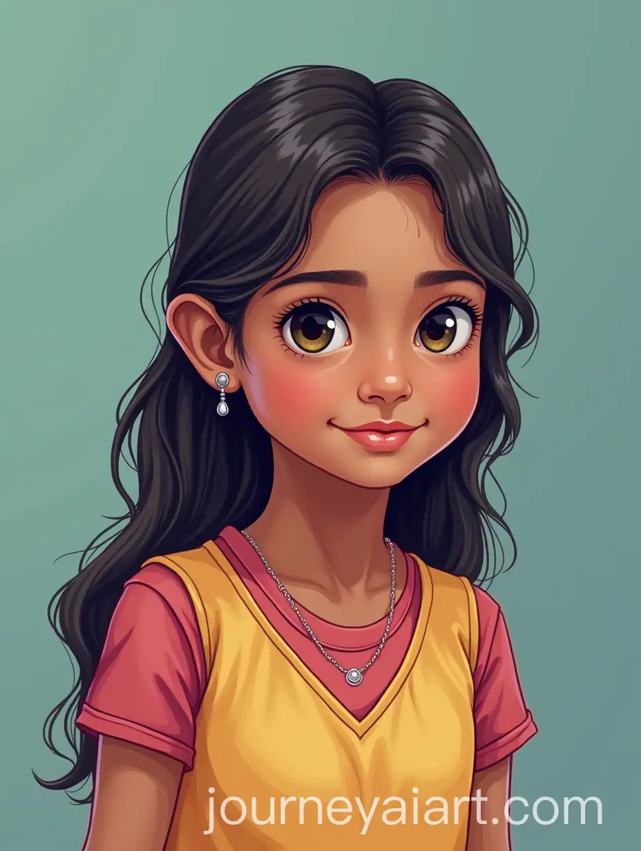 Indian-Girl-Portrait-on-Solid-Color-Background