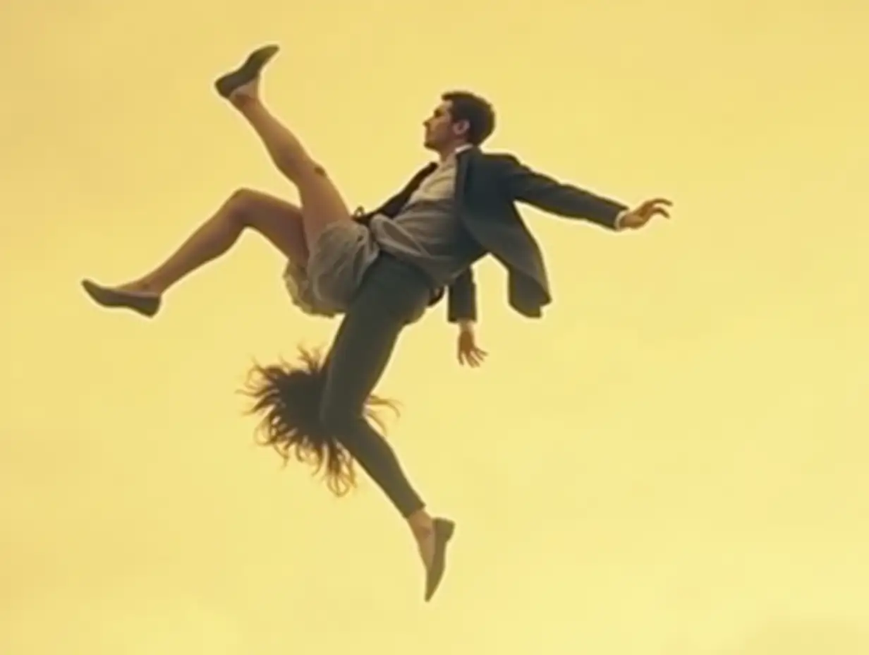 Falling-from-the-Sky-A-Determined-SuitClad-Man-Reaching-for-a-Beautiful-Woman