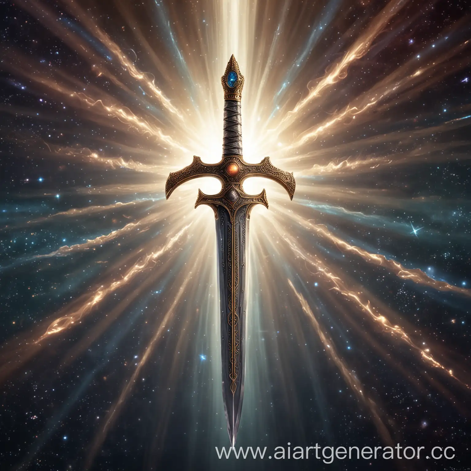 Royal-Sword-and-Crown-Illuminated-in-Astral-Space