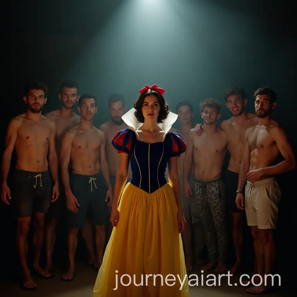 Snow-White-Halloween-Party-with-Spooky-Setting-and-BareChested-Men