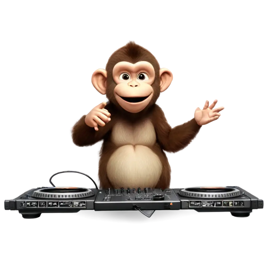 DJ-Monkey-PNG-Image-Capturing-Musical-Creativity-with-AI-Art