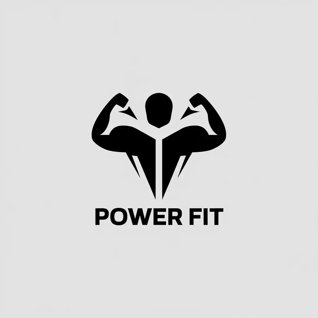 LOGO Design for Power Fit Dynamic Minimalistic with Sports Fitness Theme