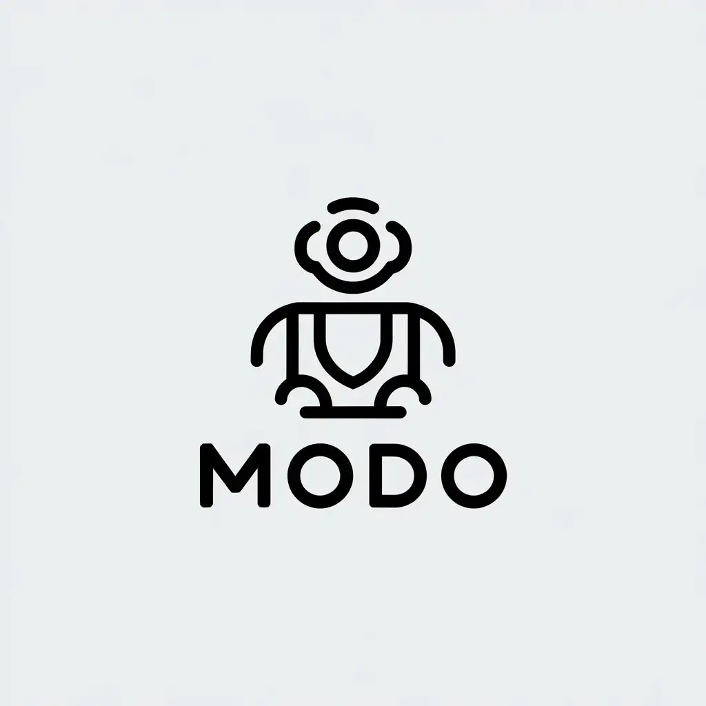 a vector logo design,with the text "Modo", main symbol:Line drawing,Minimalistic,be used in Technology industry,clear background