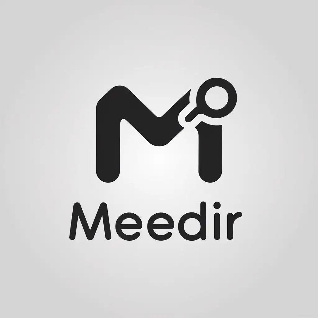 LOGO Design for MEEDIR Minimalistic Vector with Seek Text Theme for Internet Industry