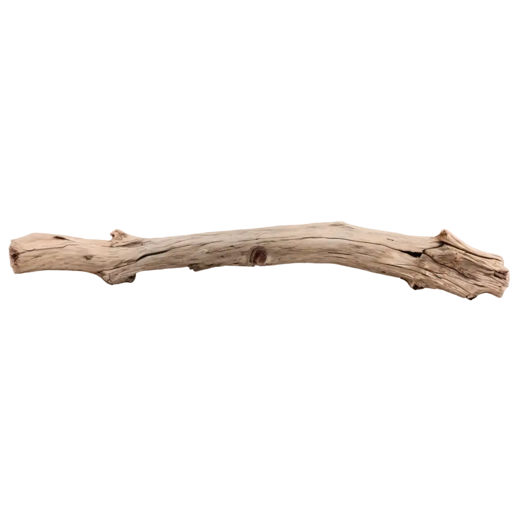 HighResolution-PNG-of-Weathered-Driftwood-with-Textured-Grain-and-Organic-Shape-for-Design-Use