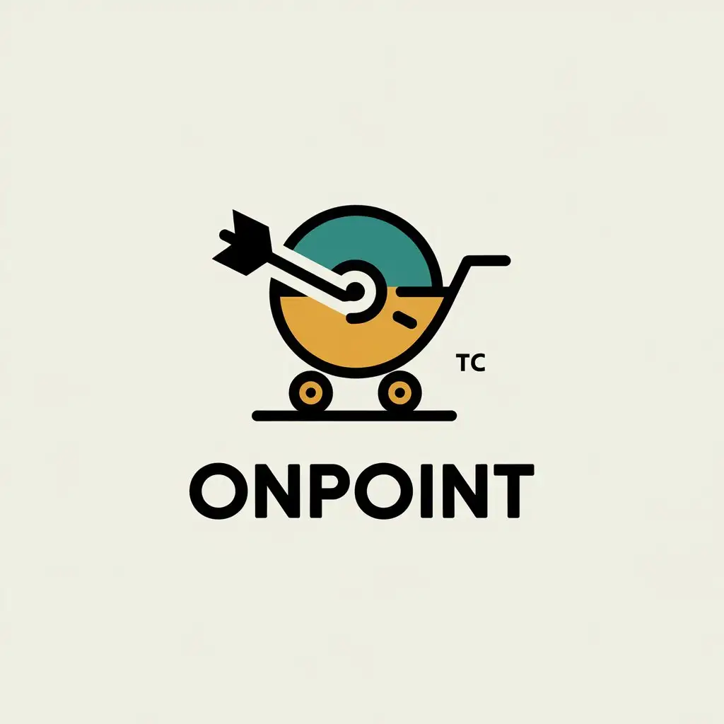 LOGO Design for ONPOINT Minimalist Darts and Cart Theme for Retail Industry