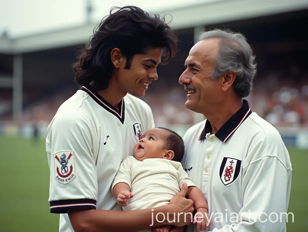 Michael-Jackson-and-Mohamed-AlFayed-Adoring-Their-Newborn-on-Fulham-FC-Pitch