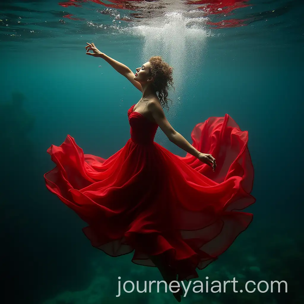 Graceful-Woman-Dancing-Underwater-in-Flowing-Red-Gown