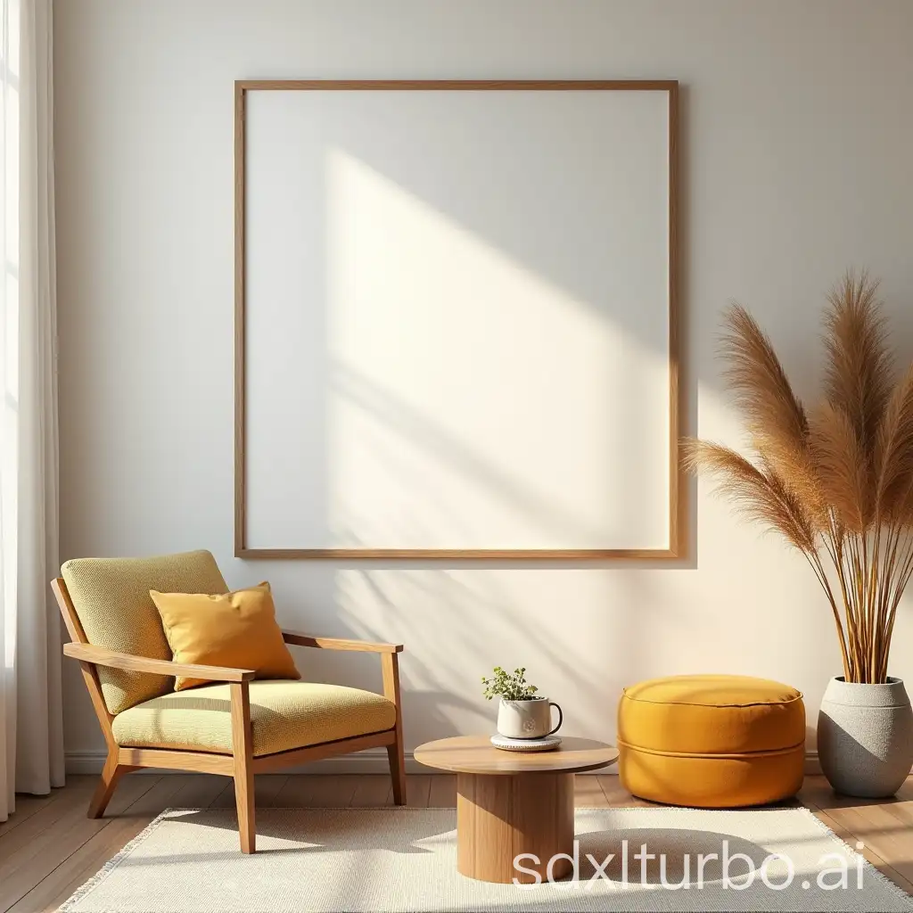 Cozy-Living-Room-Interior-with-Poster-Frame-Mockup