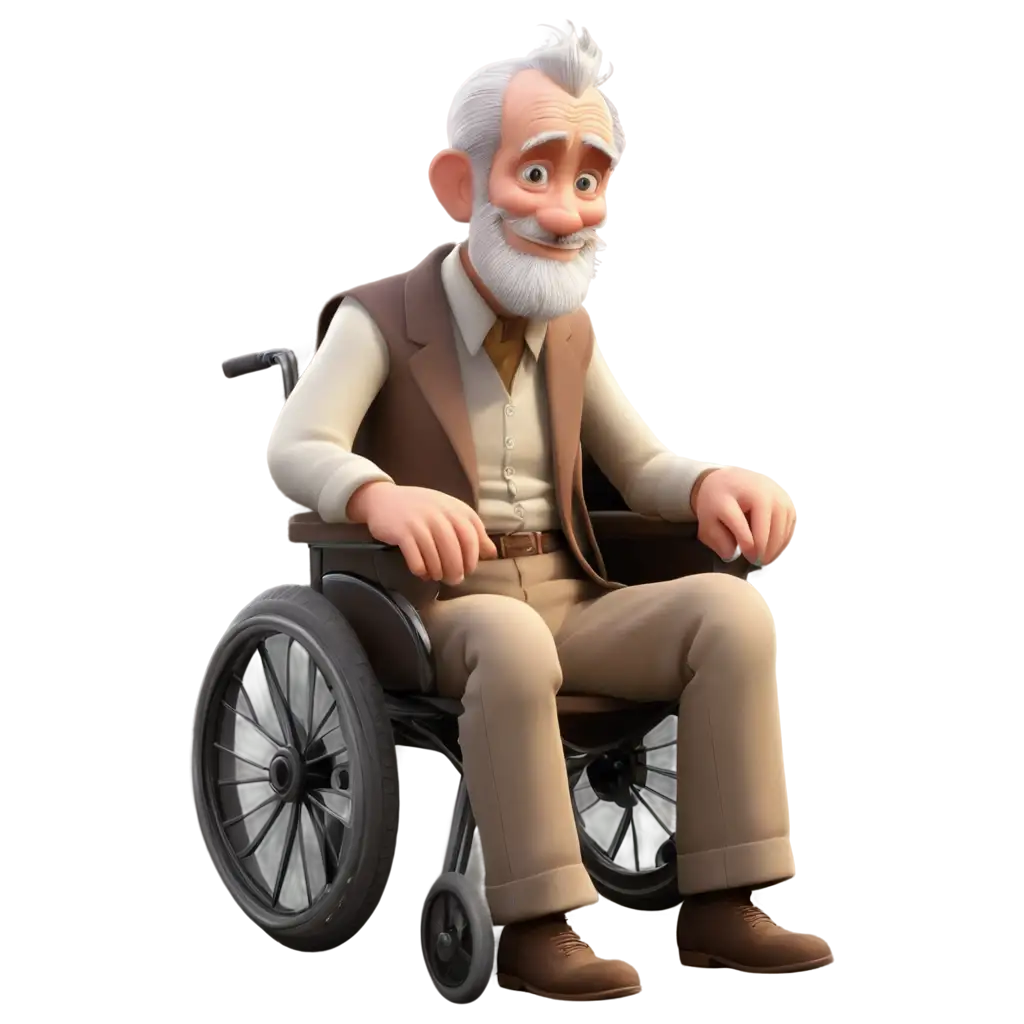 3D-DisneyStyle-Old-Man-Sitting-in-Wheelchair-PNG-for-Creative-Projects