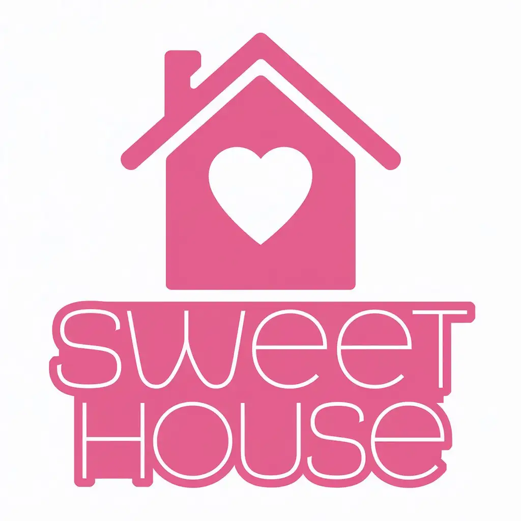 LOGO Design for SWEET HOUSE Vector Logo with House Symbol for Restaurant Industry