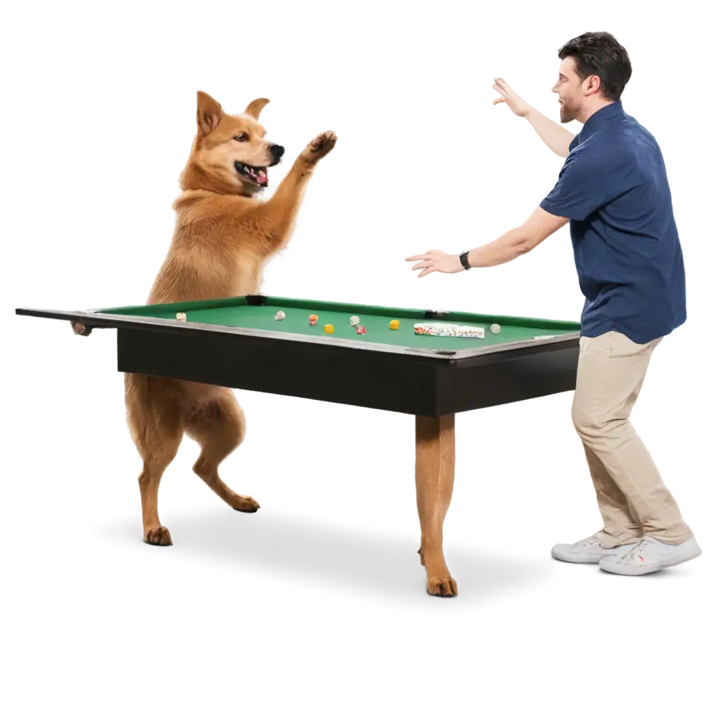 PNG-Image-of-a-Dog-Dancing-by-a-Billiard-Table-with-Dominos-Pizza-Slice