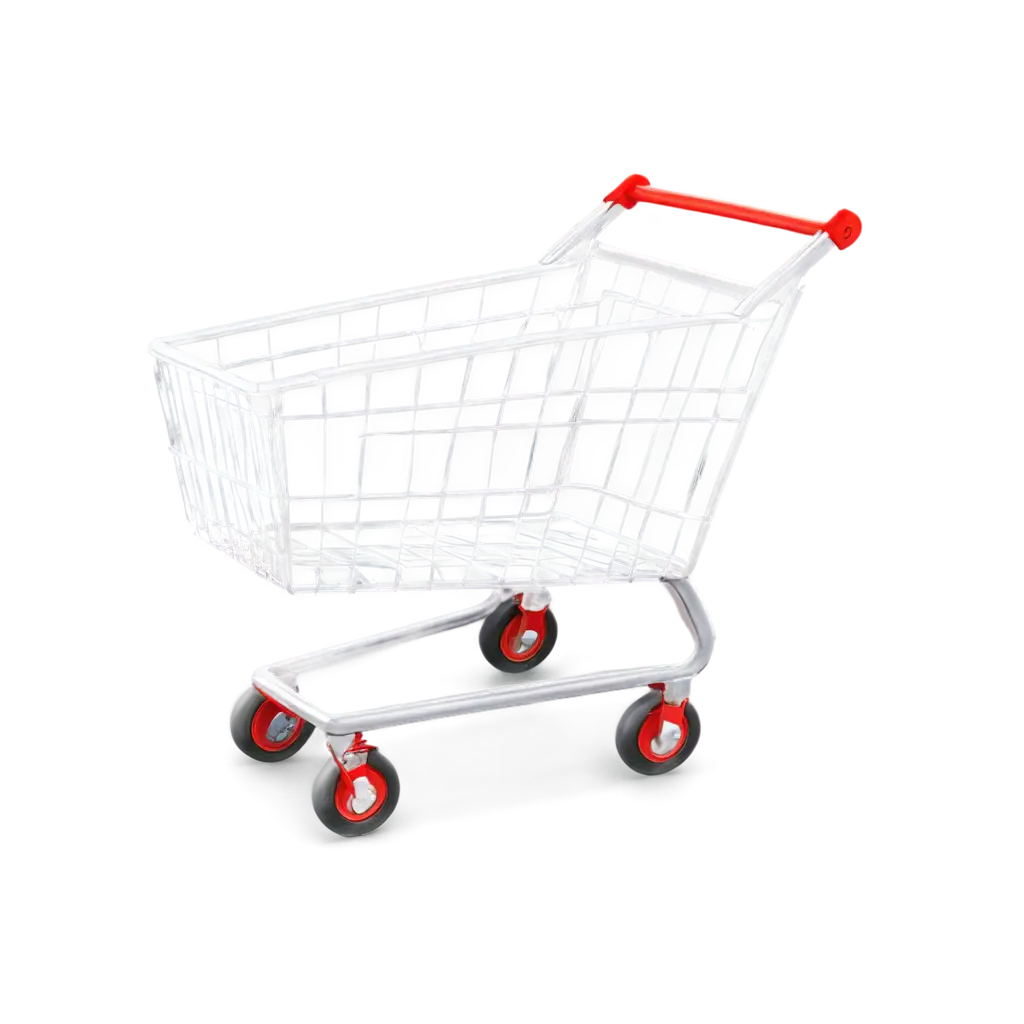 3d matte empty shopping cart