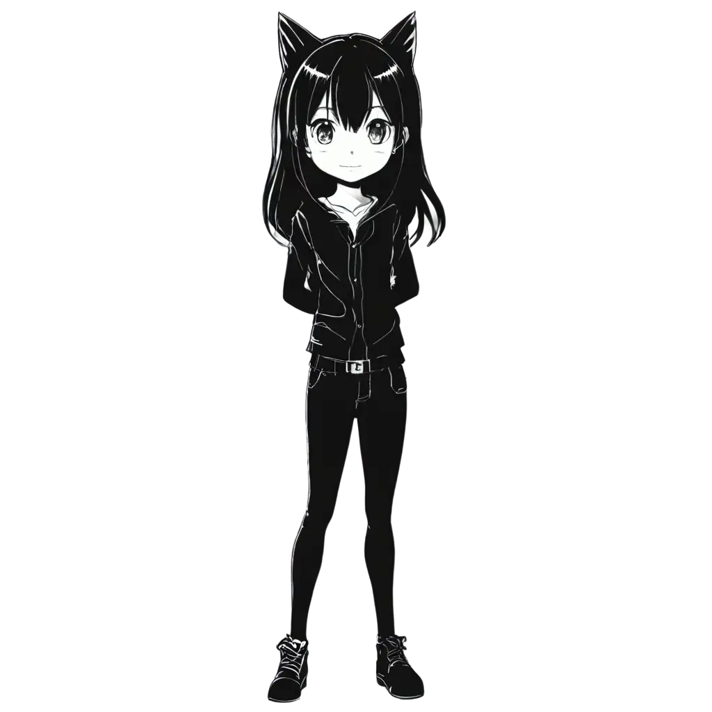 HighQuality-Black-and-White-Anime-Character-PNG-for-Creative-Use