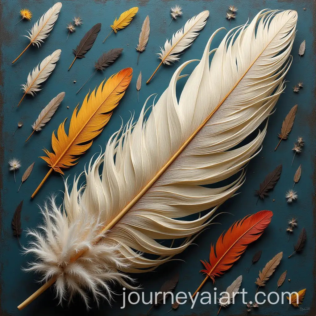 Closeup-of-Intricate-Feathers-with-Detailed-Texture