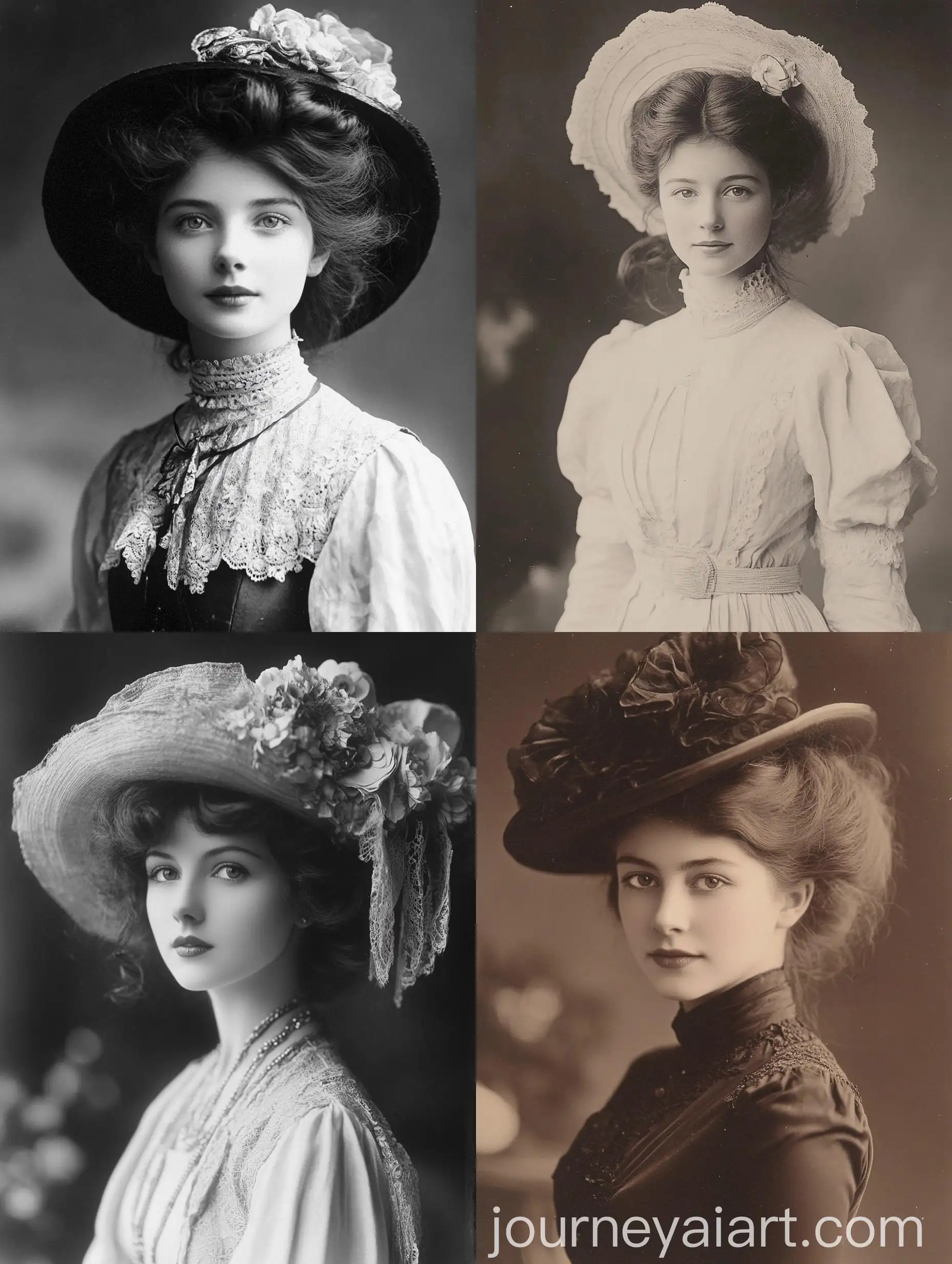 Vintage-Portrait-of-a-Young-British-Lady-1908-Style