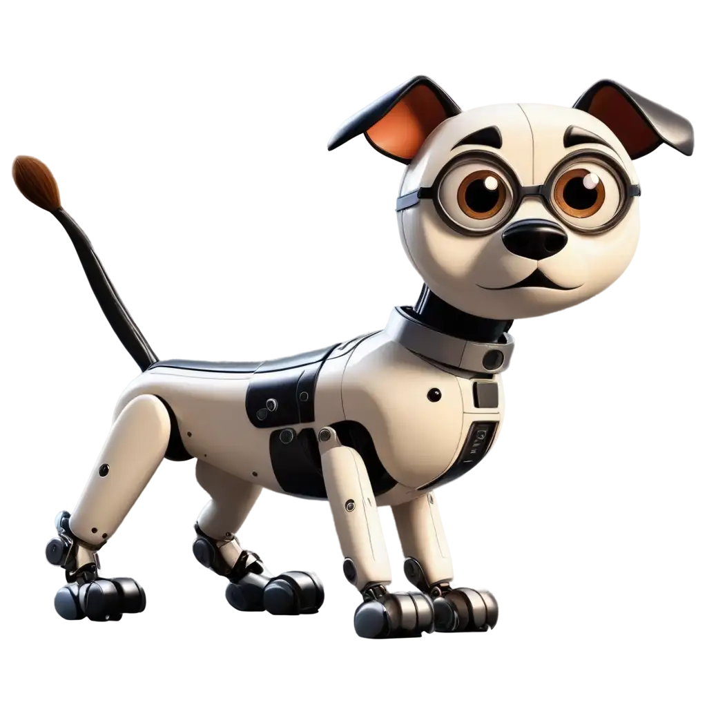 Adorable-FlatFaced-Dog-Robot-Cartoon-PNG-for-Creative-Projects