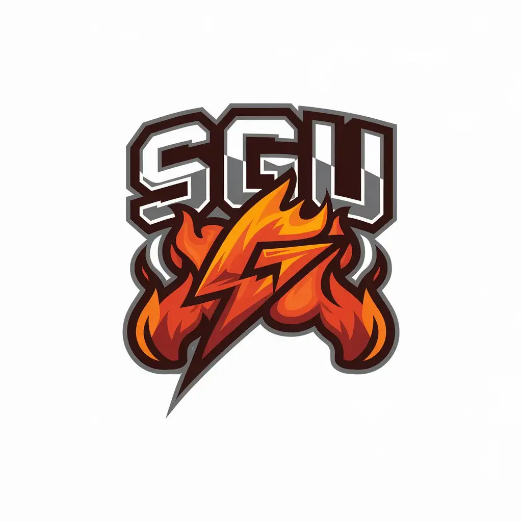 LOGO Design for SGU Fire and Esport Theme with Modern and Clean Aesthetic