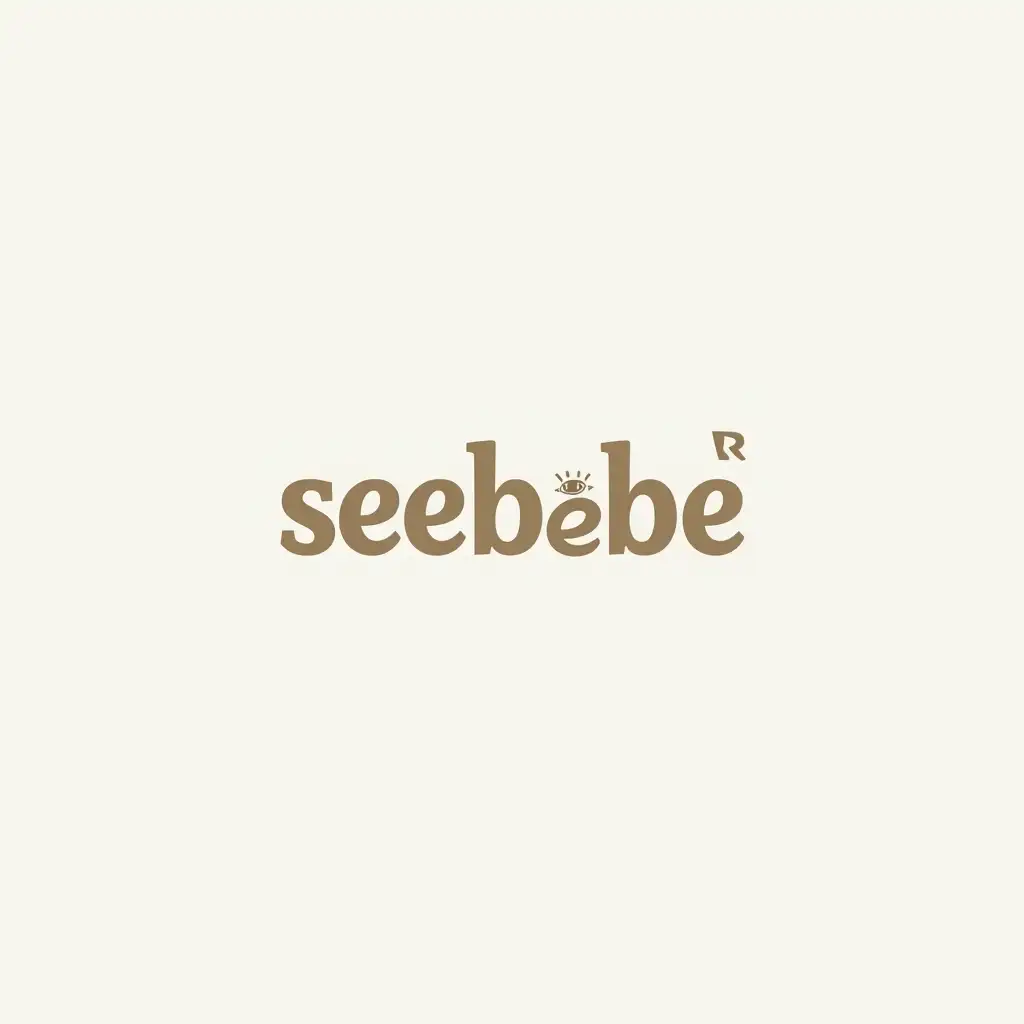 I want a logo that basically has professional information for and care of children. the name of the website and the logo is 'seebebe' and the meaning is to be like a baby and look at a baby. I want the focus of the logo to be on the name and some small detail of the eye, brain or something else.