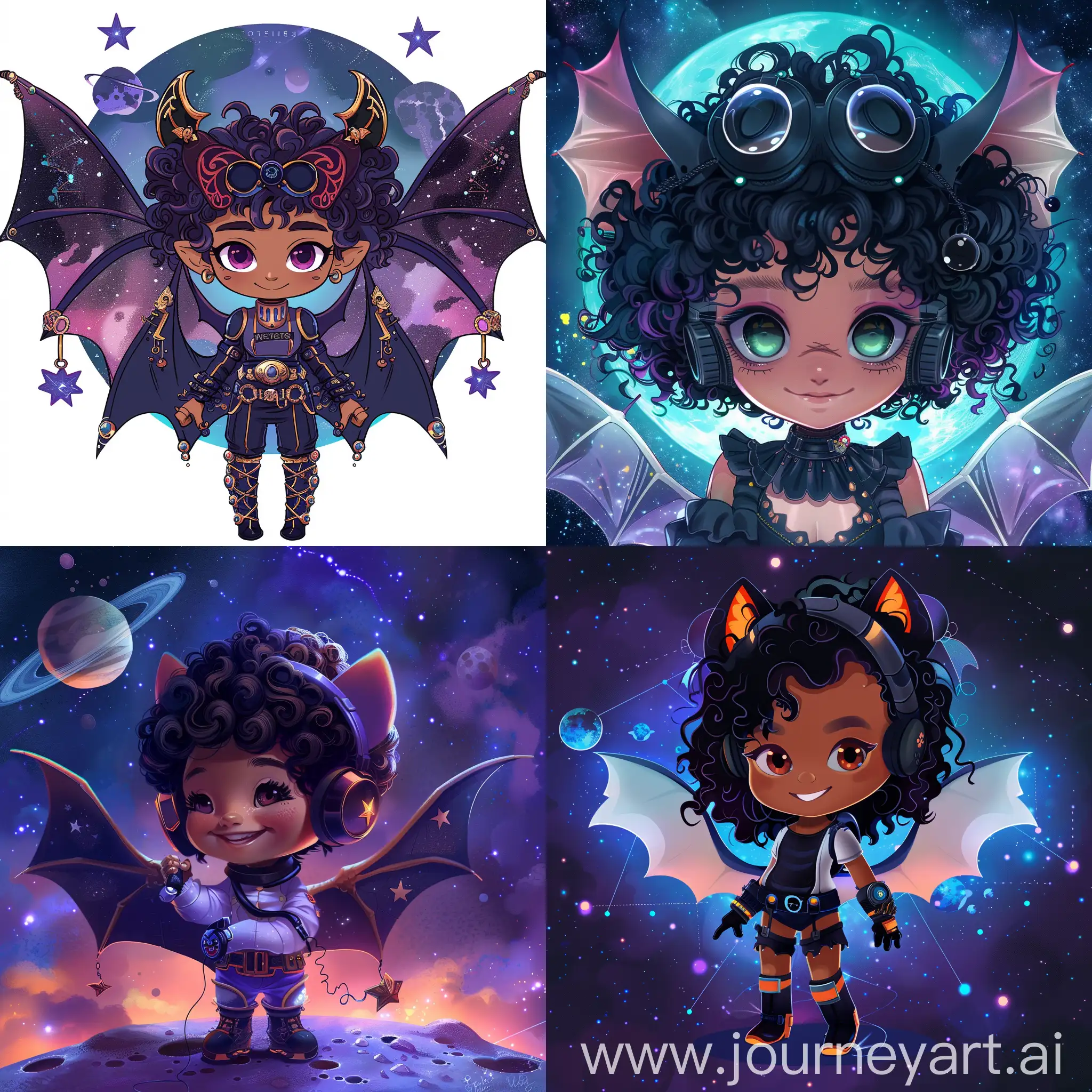 Cute-Chibi-Character-with-Bat-Wings-in-Space-Theme