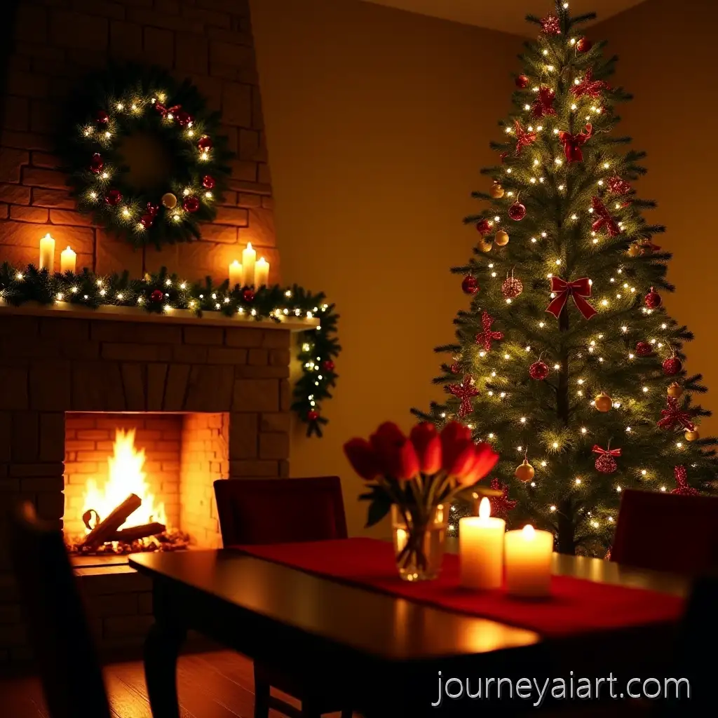 CoChristmas-tree-and-fireplacezy-Christmas-Living-Room-with-Fireplace-and-Decorated-Tree