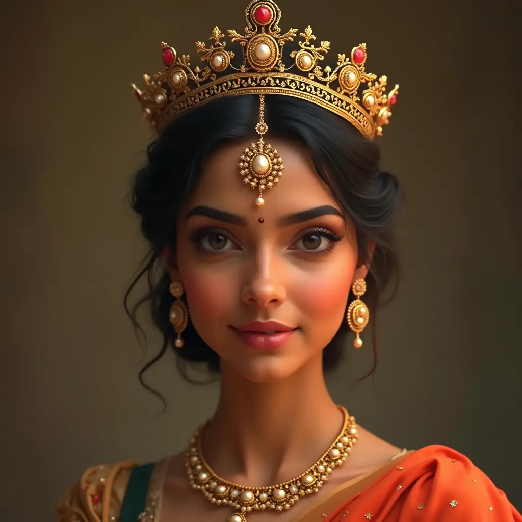 there should be a beautiful girl with a crown on her head. mrs india full pic