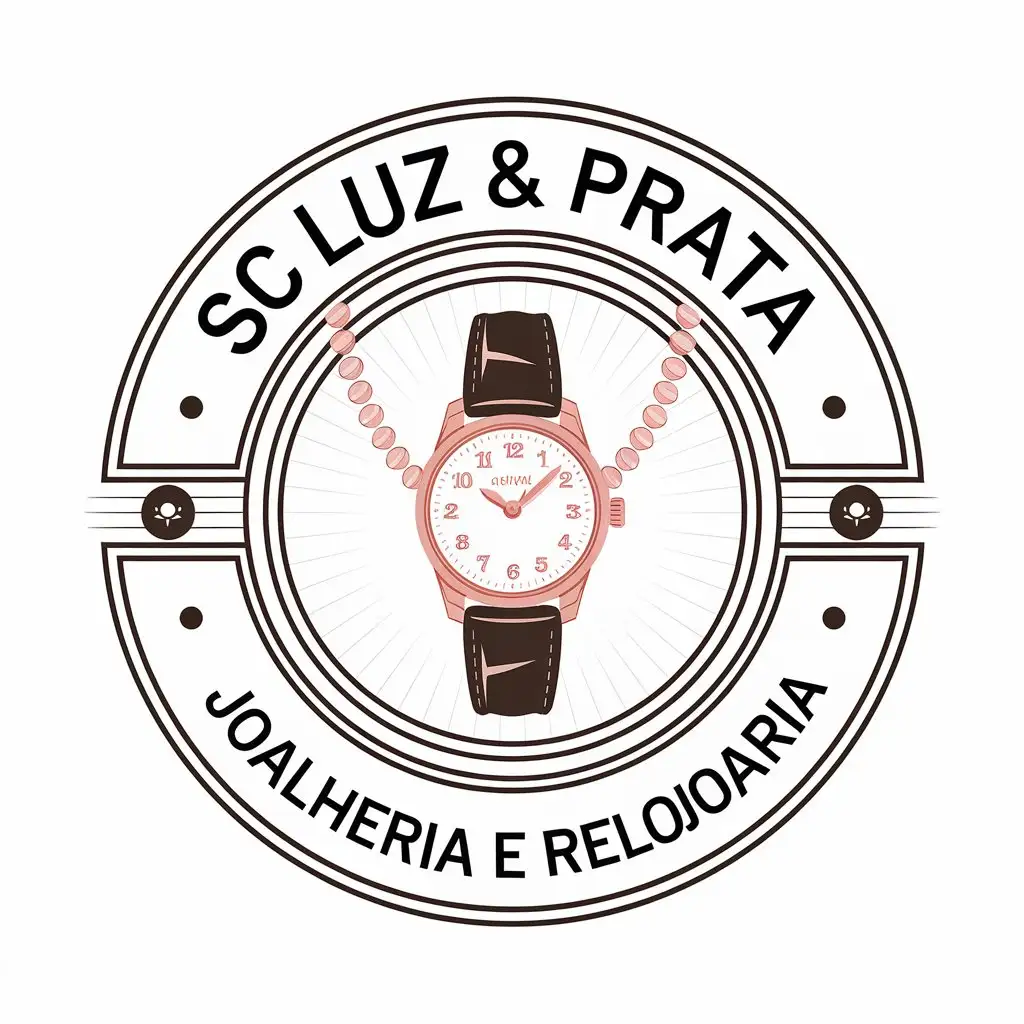 LOGO Design for SC Luz Prata Joalheria e Relojoaria Jewelry Watch Theme with Modern Elegance