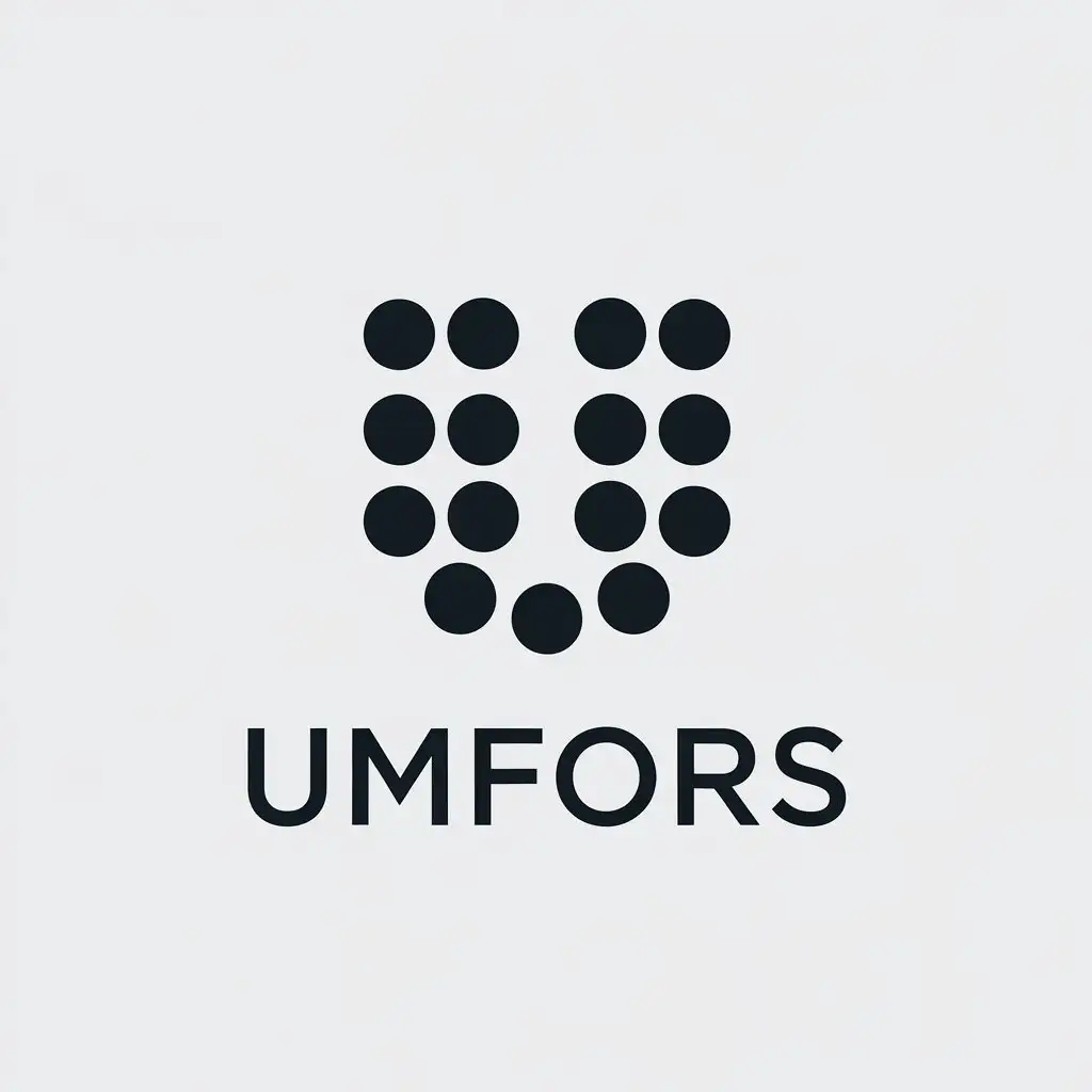 LOGO Design for Umfors Minimalistic U Symbol with Circles for Travel Industry