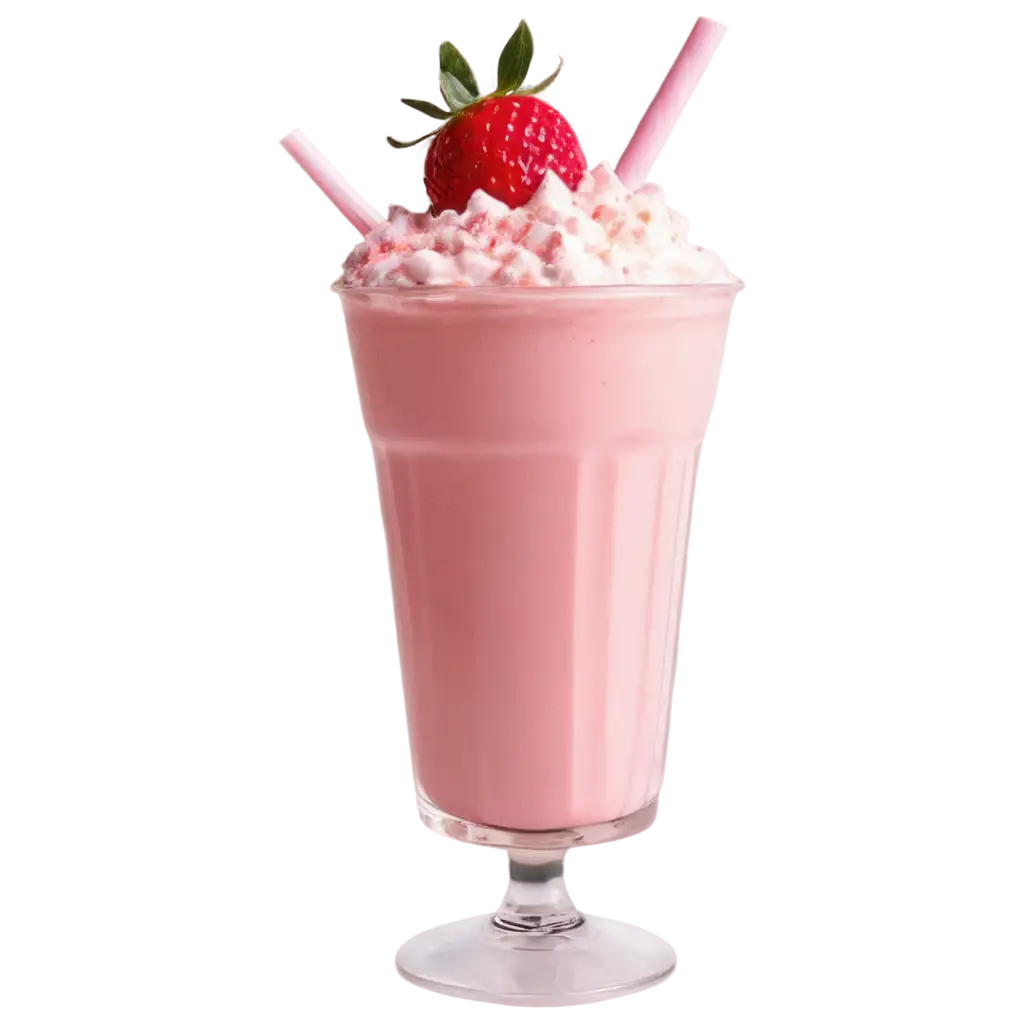 Strawberry-Milkshake-PNG-with-Whipped-Cream-and-Soft-Lighting-HighQuality-Image-for-Your-Visual-Needs