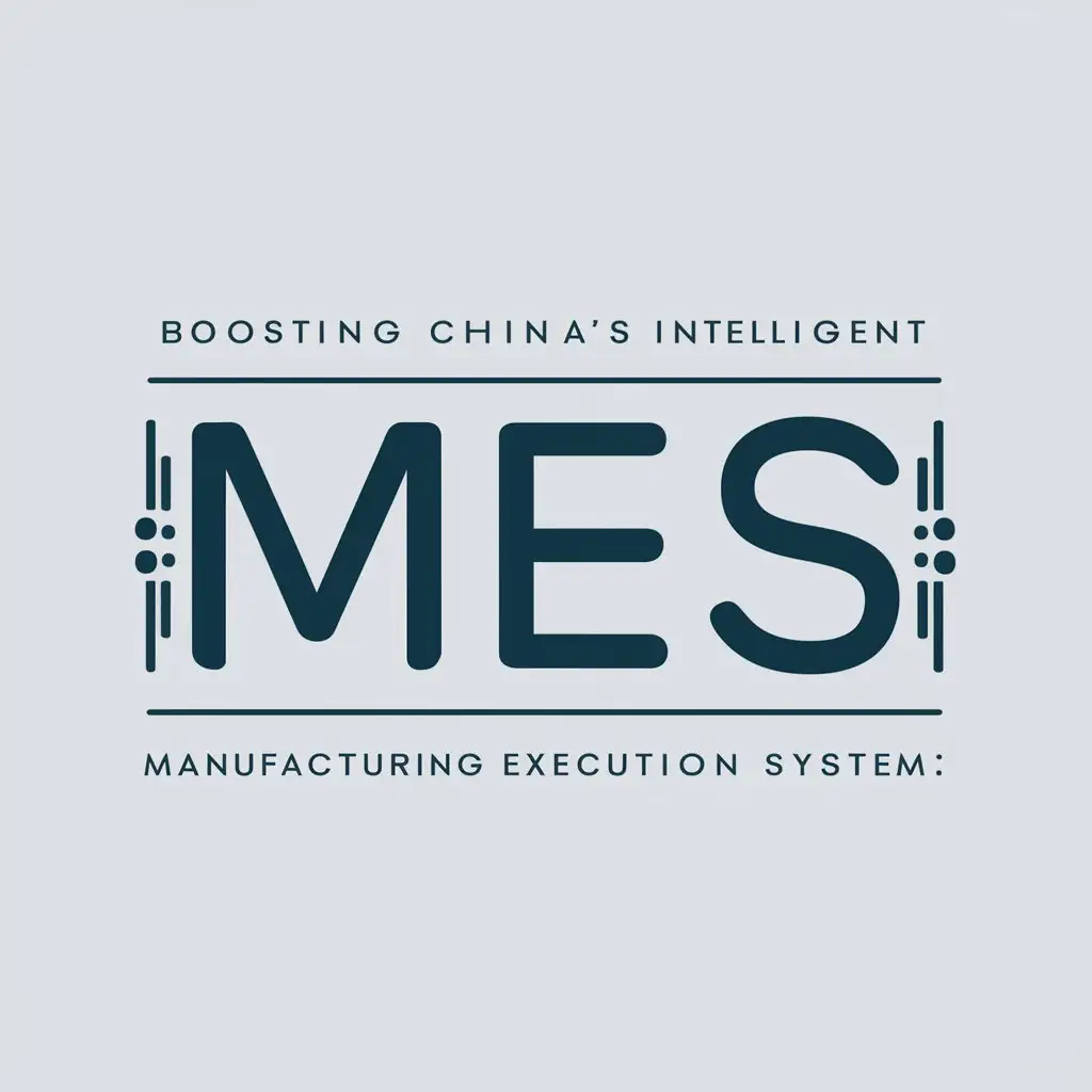 a logo design,with the text "Boosting China's intelligent manufacturing", main symbol:MES,Moderate,clear background