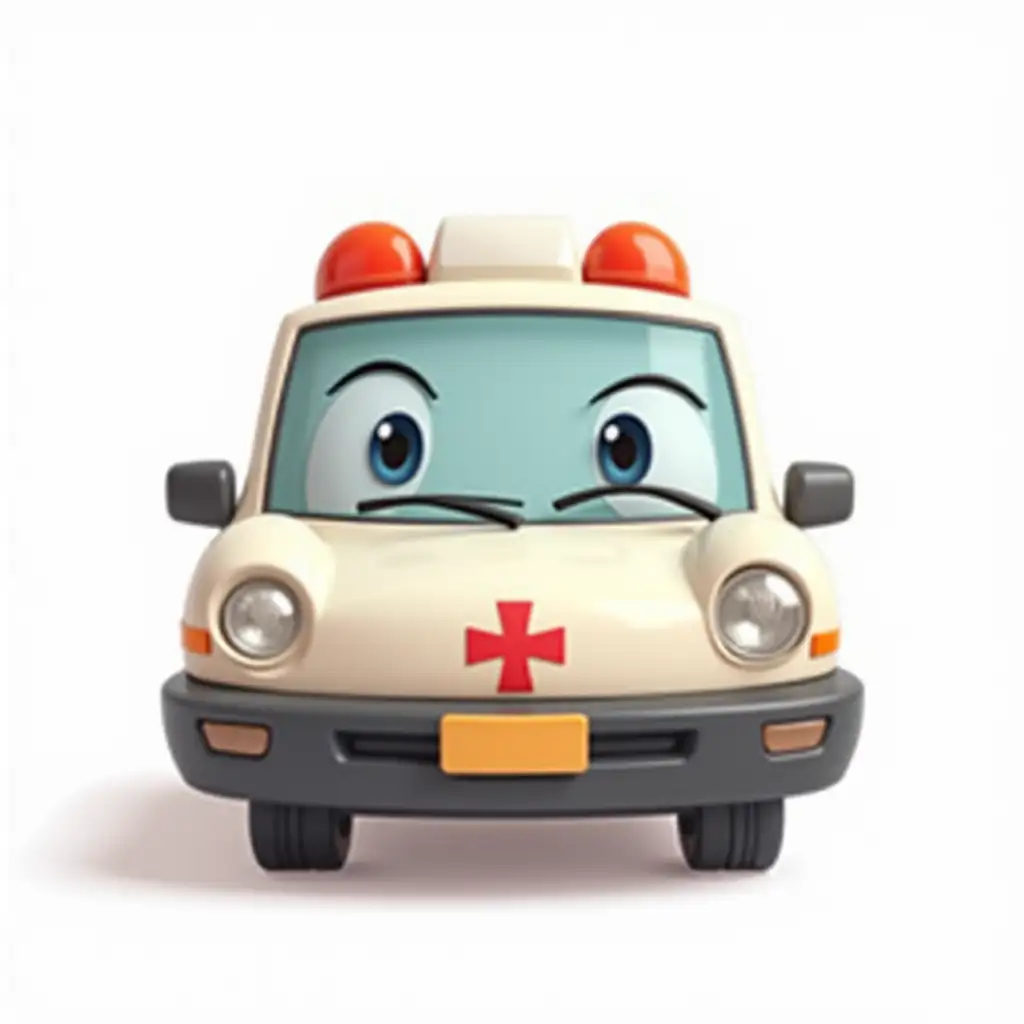 Humorous-Ambulance-with-White-Background